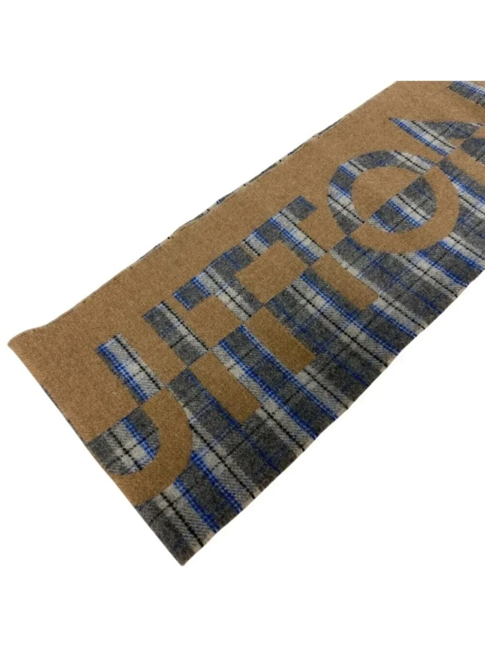 Louis Vuitton Check with Echarpe Cashmere Scarf Beige